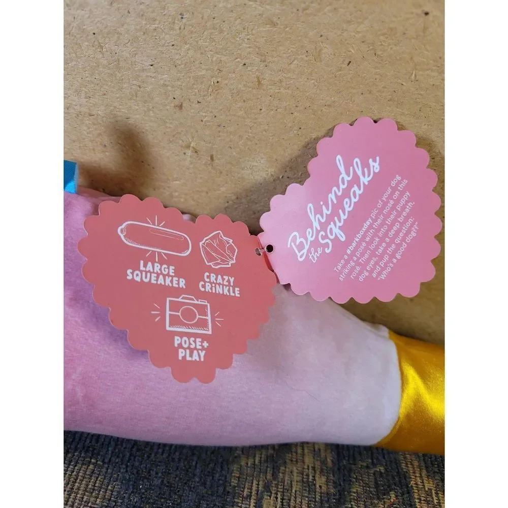 Barkbox Valentines Nose Rose Dog Toy- NWT